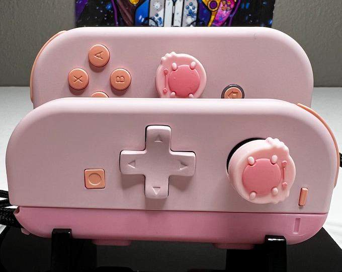 Axolotl Theme Cute Pastel Pink Premium Custom Nintendo Switch