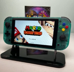 Transparent Emerald - Black accents Colorful ABXY - Custom Switch Lite