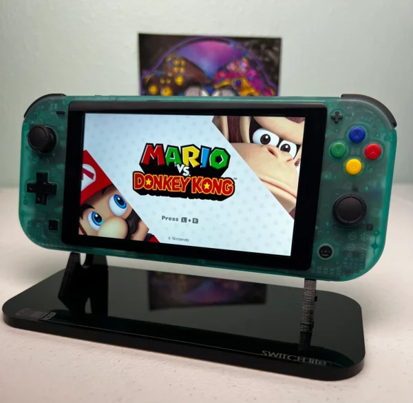 Transparent Emerald - Black accents Colorful ABXY - Custom Switch Lite