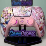 Sailor Moon And Chibiusa - RGB LED - Custom Wireless Controller for PS5 or PC