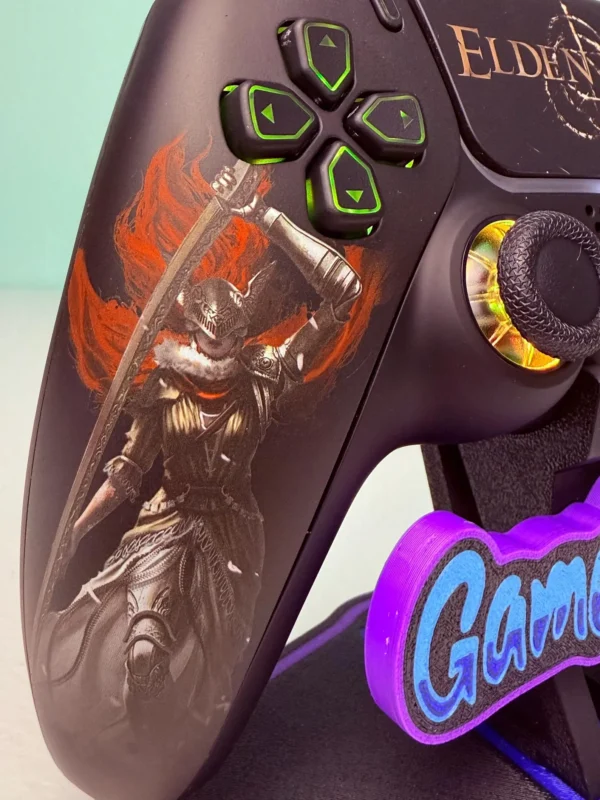Elden Ring- RGB LED - Soft Touch Black - Custom Wireless Controller for PS5 Or PC - Image 4