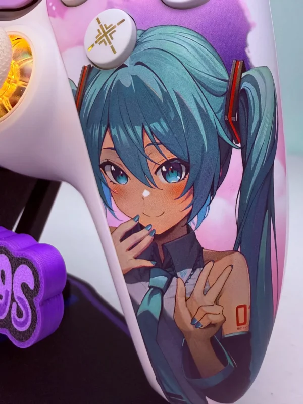Hatsune Miku - RGB LED - Custom Wireless Controller For PS5 Or PC - Image 6