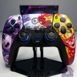 Naruto Sasuke - RGB LED - Custom Wireless Controller for PS5 Or PC