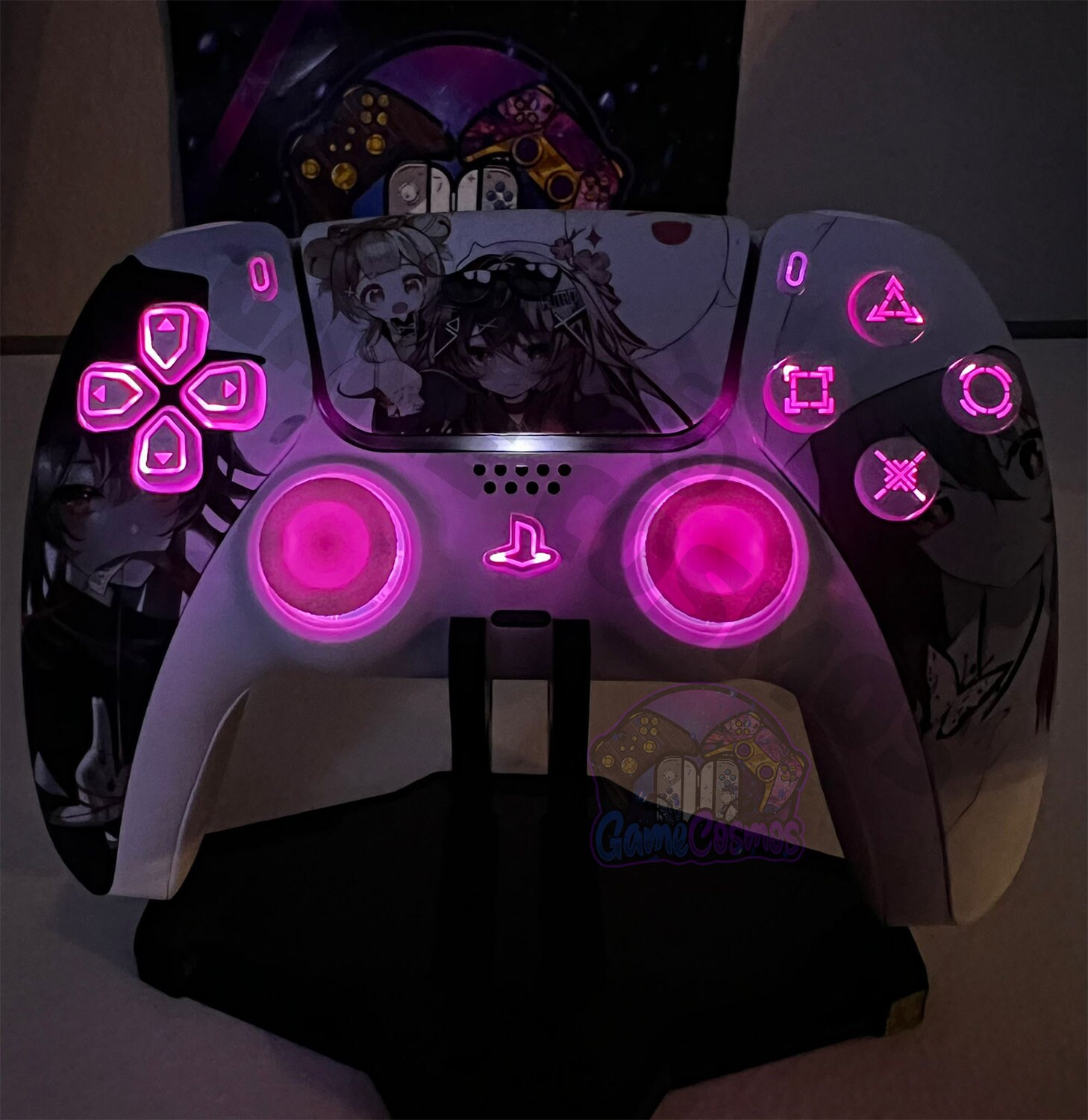 Anime Girl Theme – RGB LED – Custom Wireless Controller for PS5 Or PC ...