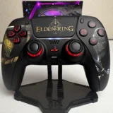 Elden Ring- RGB LED - Soft Touch Black - Custom Wireless Controller for PS5 Or PC