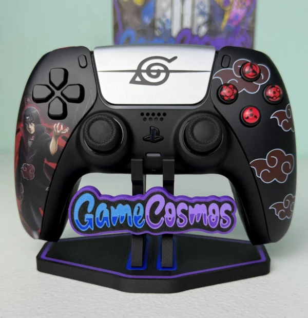 Itachi Uchiha - Naruto Shippuden - Red Clouds - RGB LED - Custom Wireless Controller for PS5 Or PC - Image 12