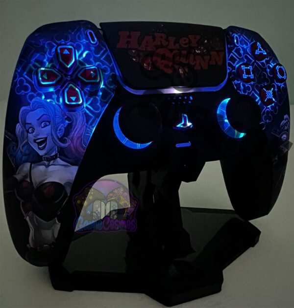 Comic Book Villainess Theme - RGB LED - Custom Wireless Controller for PS5 Or PC - Image 6
