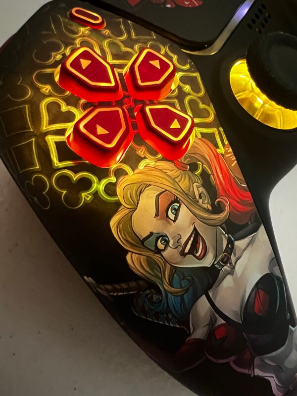 Comic Book Villainess Theme - RGB LED - Custom Wireless Controller for PS5 Or PC - Image 8