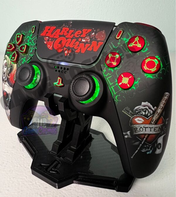 Comic Book Villainess Theme - RGB LED - Custom Wireless Controller for PS5 Or PC - Image 3