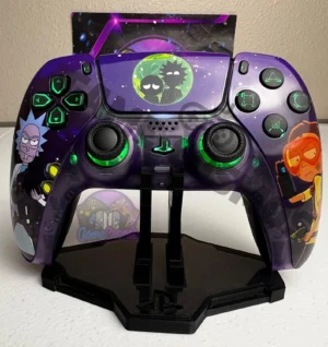 Rick & Morty- Atomic Purple Galaxy - RGB LED - Custom Wireless Controller for PS5 Or PC
