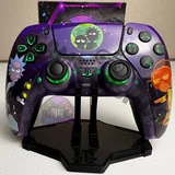 Rick & Morty- Atomic Purple Galaxy - RGB LED - Custom Wireless Controller for PS5 Or PC