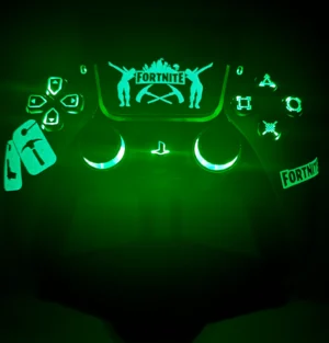 Fortnite - Glow In The Dark - RGB LED - Custom Wireless Controller for PS5 Or PC