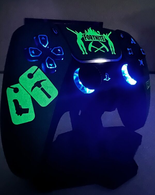 Fortnite - Glow In The Dark - RGB LED - Custom Wireless Controller for PS5 Or PC - Image 4