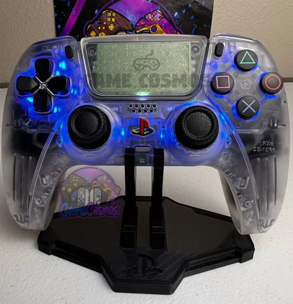 Custom Retro Ps Theme - Original Clear - RGB LED - Custom Wireless Controller for PS5 Or PC