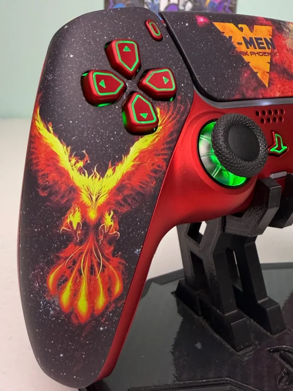 X-Men Dark Phoenix - RGB LED - Custom Wireless Controller for PS5 Or PC - Image 5