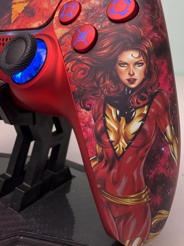 X-Men Dark Phoenix - RGB LED - Custom Wireless Controller for PS5 Or PC - Image 3