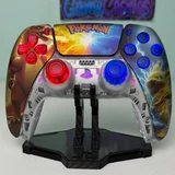 Fire Type Vs Lightning Type Monster - RGB LED - Custom Wireless Controller for PS5 Or PC