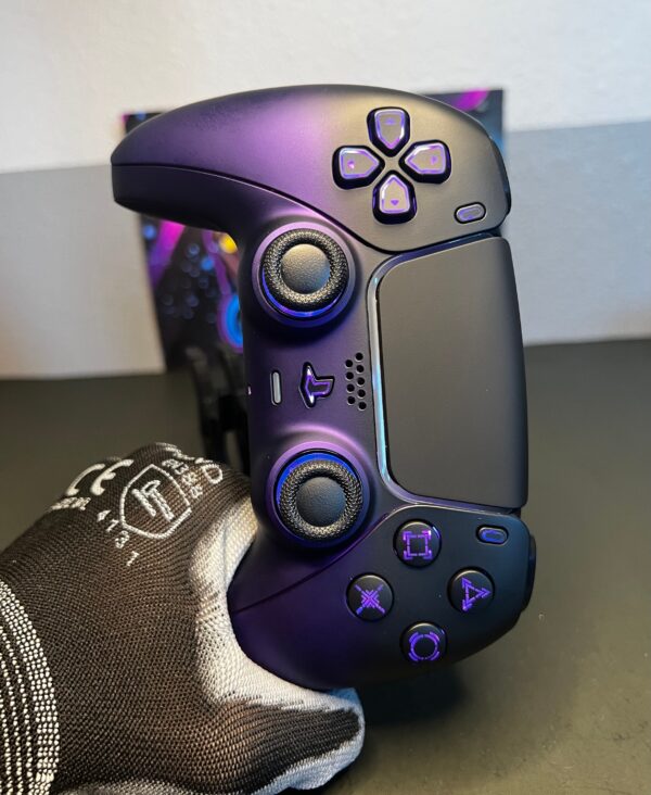 Gradient Matte Purple Black - RGB LED - Custom Wireless Controller for PS5 Or PC - Image 5