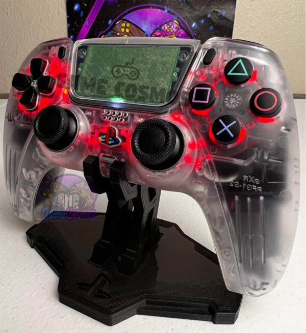 Custom Retro Ps Theme - Original Clear - RGB LED - Custom Wireless Controller for PS5 Or PC - Image 3