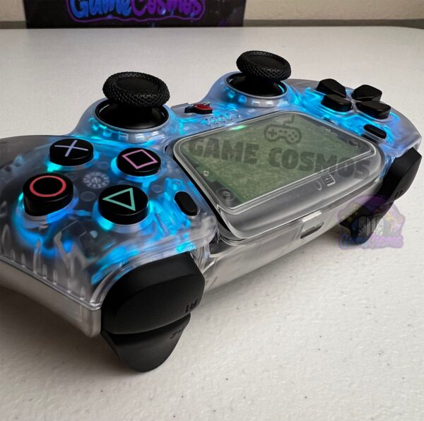 Custom Retro Ps Theme - Original Clear - RGB LED - Custom Wireless Controller for PS5 Or PC - Image 7