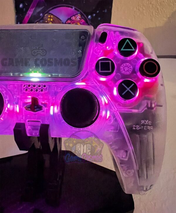 Custom Retro Ps Theme - Original Clear - RGB LED - Custom Wireless Controller for PS5 Or PC - Image 8