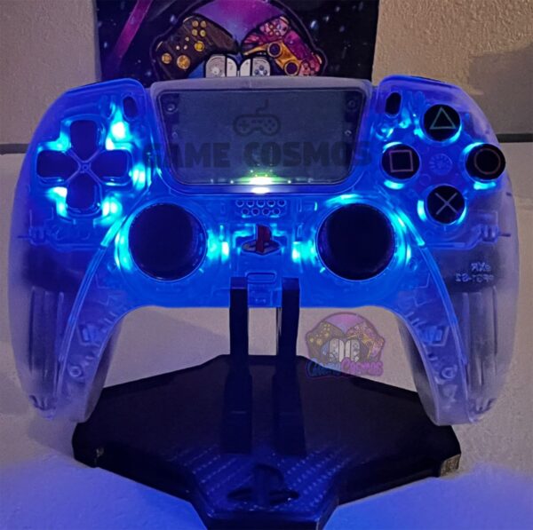 Custom Retro Ps Theme - Original Clear - RGB LED - Custom Wireless Controller for PS5 Or PC - Image 2