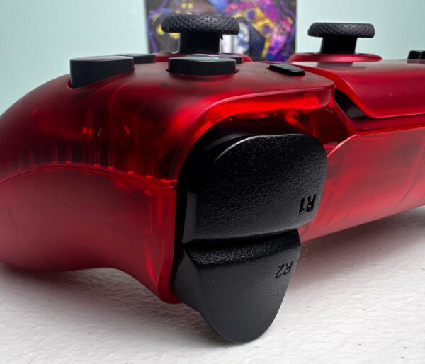 Custom Retro PS2 Theme - Clear Red - Custom Wireless Controller for PS5 Or PC - Image 3