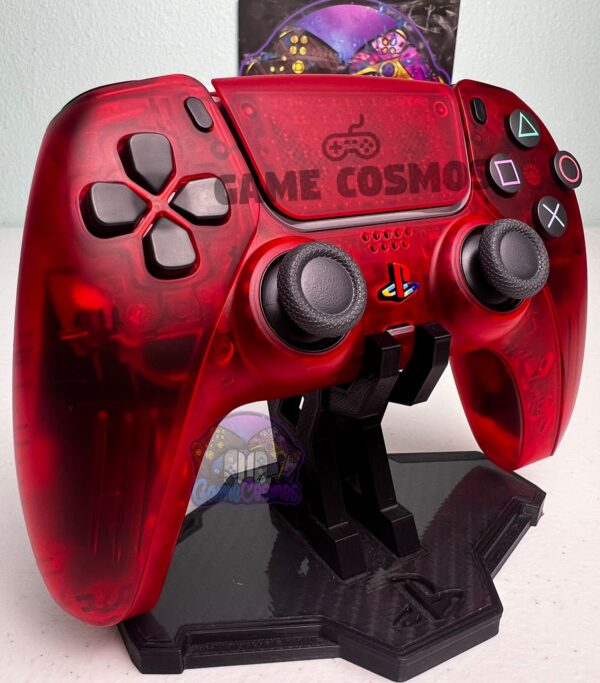 Custom Retro PS2 Theme - Clear Red - Custom Wireless Controller for PS5 Or PC - Image 6