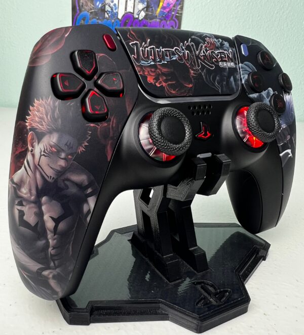 Jujutsu Anime - RGB LED - Metallic Red & Blue - Custom Wireless Controller for PS5 Or PC - Image 2