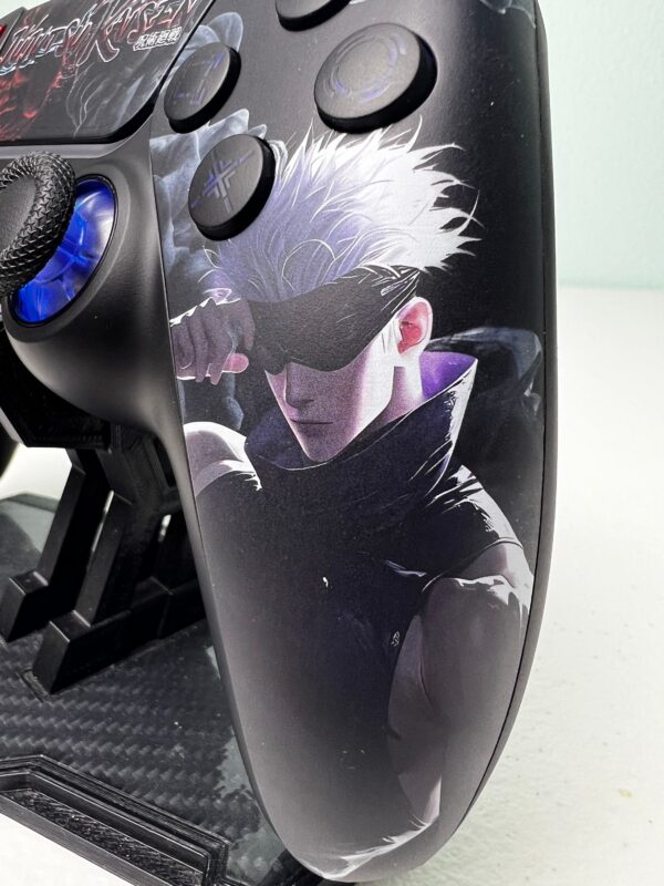 Jujutsu Anime - RGB LED - Metallic Red & Blue - Custom Wireless Controller for PS5 Or PC - Image 3