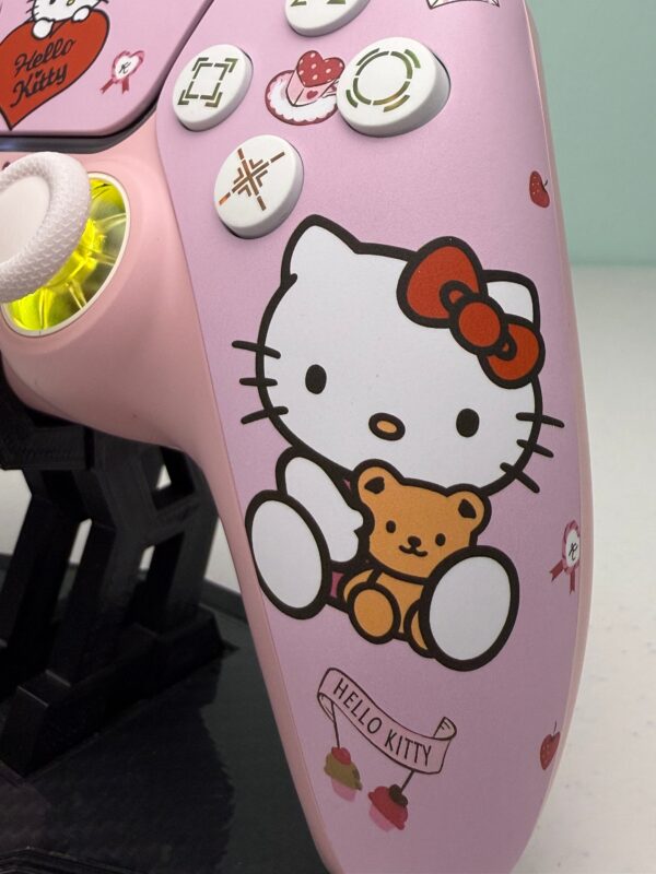 Cute Cartoon Kitty - RGB LED - Sakura Pink - Custom Wireless Controller for PS5 Or PC - Image 7
