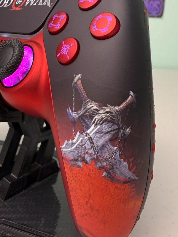 Greek Mythology God - GoW - RGB LED - Custom Wireless Controller for PS5 Or PC - Image 5
