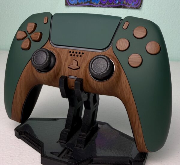 Pine Green - Woodgrain Soft Touch - Custom Wireless Controller for PS5 Or PC - Image 2