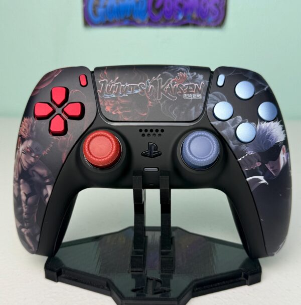 Jujutsu Anime - RGB LED - Metallic Red & Blue - Custom Wireless Controller for PS5 Or PC - Image 10