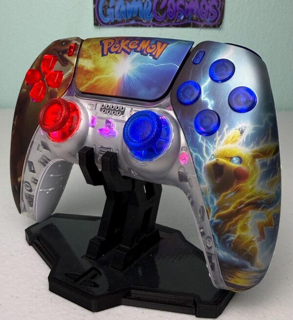 Fire Type Vs Lightning Type Monster - RGB LED - Custom Wireless Controller for PS5 Or PC - Image 2