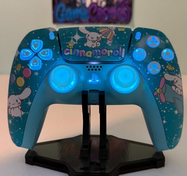Cute Cartoon Puppy - Sky Blue - RGB LED - Custom Wireless Controller for PS5 Or PC - Image 3