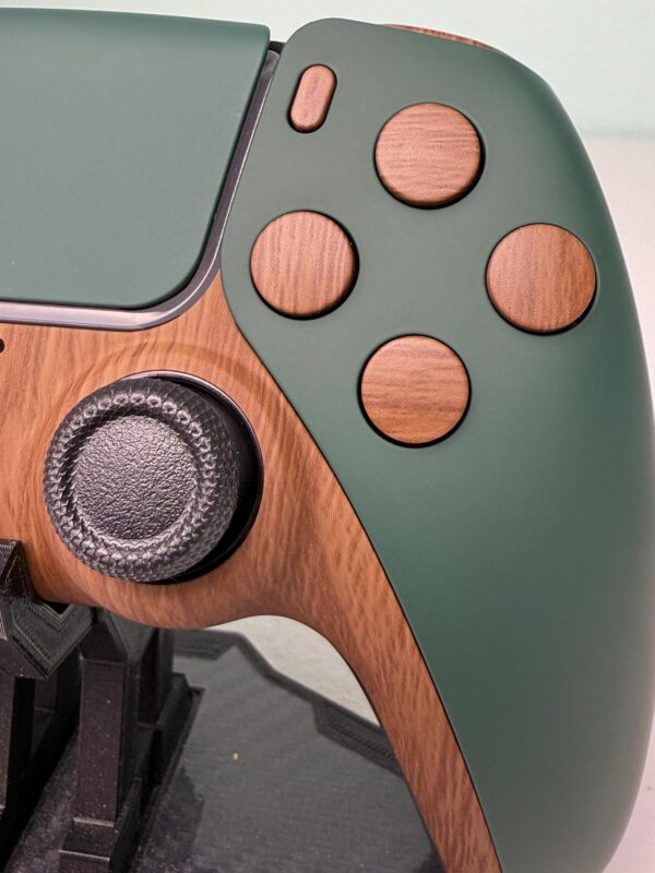 Pine Green - Woodgrain Soft Touch - Custom Wireless Controller for PS5 Or PC - Image 6