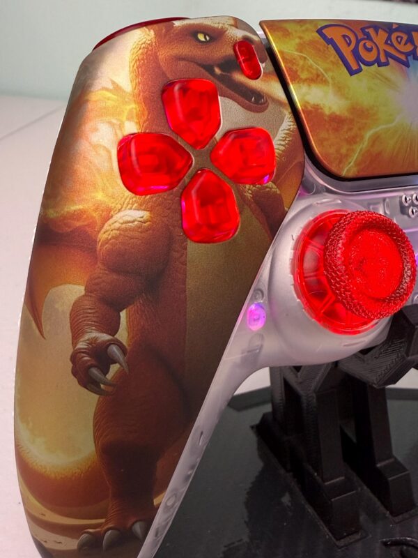 Fire Type Vs Lightning Type Monster - RGB LED - Custom Wireless Controller for PS5 Or PC - Image 6