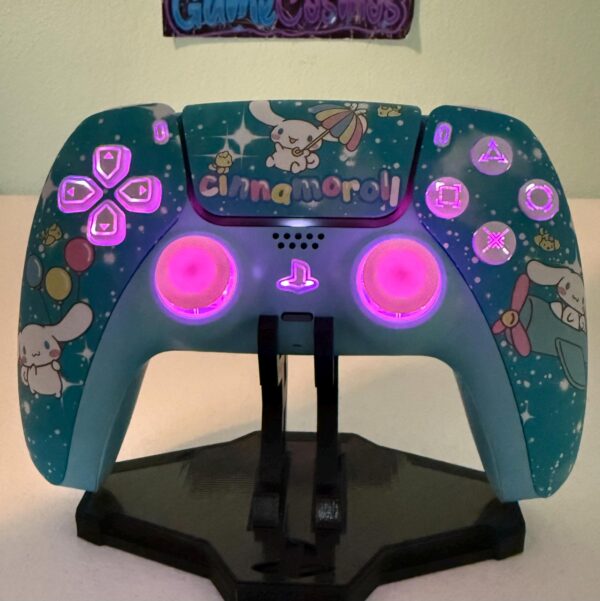 Cute Cartoon Puppy - Sky Blue - RGB LED - Custom Wireless Controller for PS5 Or PC - Image 6