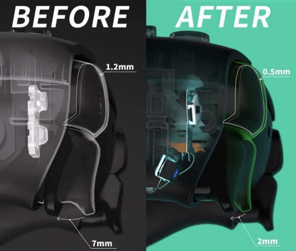 Upgrades / Addons for PS5 Controllers - NO Drift analog - Back Buttons - Mouse Click Triggers / Buttons - Super battery - Adjustable  thumbs - Image 5