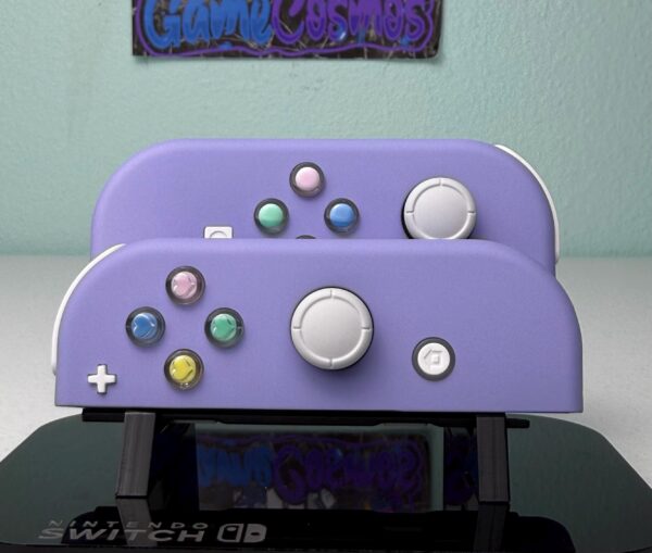 Violet Pastel - Cute Hearts theme - Custom Joycons for the Nintend Switch - Image 2