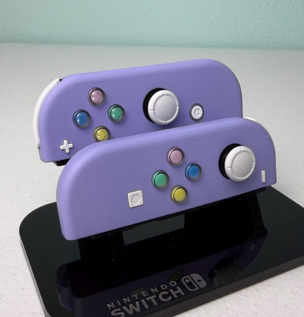 Violet Pastel - Cute Hearts theme - Custom Joycons for the Nintend Switch - Image 4