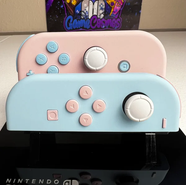 Cute pastel theme - Sakura pink heaven blue - Custom Joycons for Nintend Switch