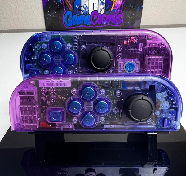 Two-Tone Glossy Gradient - Blue & Purple - Custom Joycons for the Nintend Switch