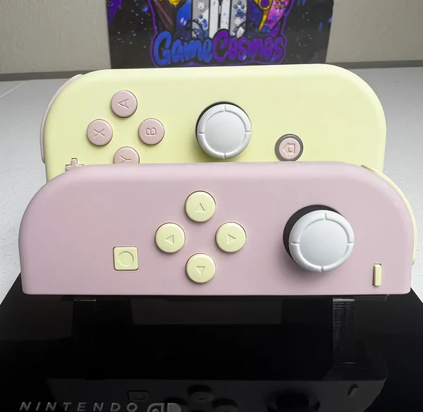 Strawberries N Crème - Sakura Pink & Cream - Custom Joycons for Nintend Switch