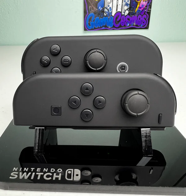 Soft Touch Midnight Black - Black Accents - Custom Joycons for the Nintend Switch