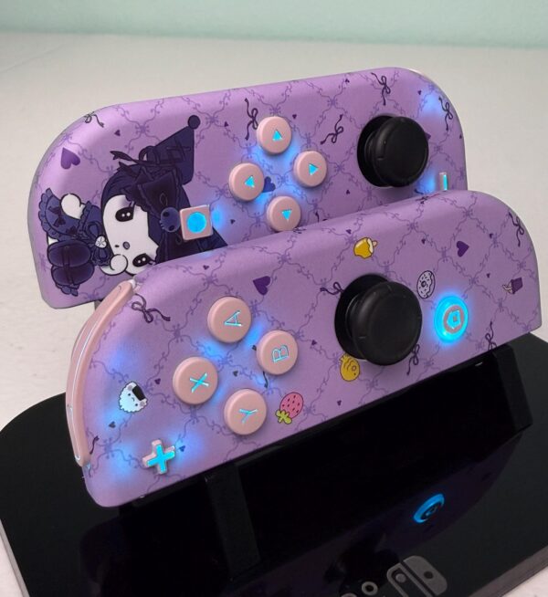 Sanrio Kuromi - RGB LED - Custom Joycons for the Nintendo Switch - Image 3