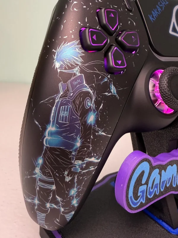 Kakashi Hatake Naruto - RGB LED - Custom Wireless Controller for PS5 Or PC - Image 5