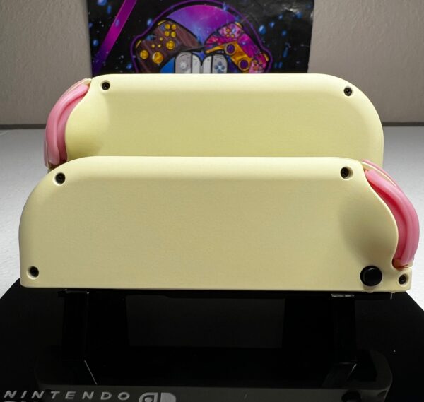 Cream With Colored Hearts - Pink accents - Custom Joycons for the Nintend Switch - Image 2