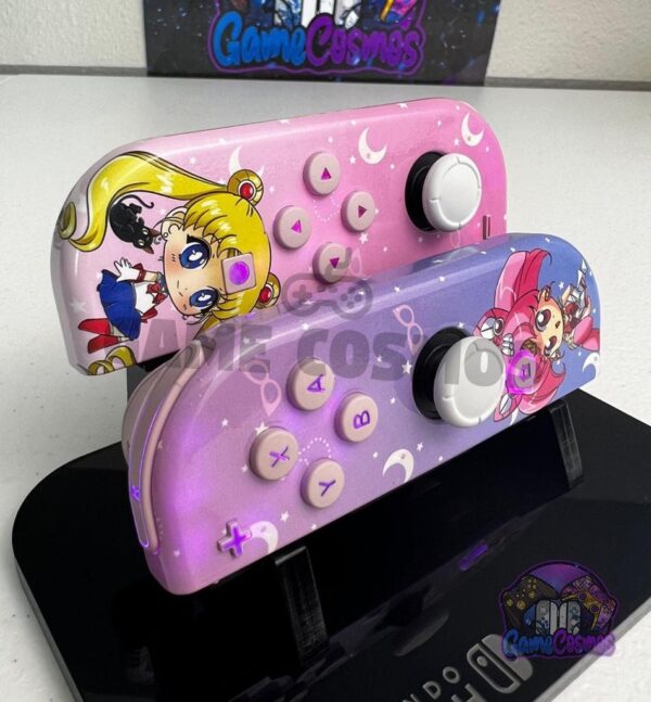 Sailor Moon And Chibiusa - RGB LED - Custom Joycons for the Nintendo Switch - Image 4